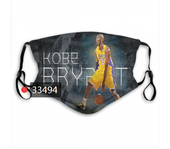2021 NBA Los Angeles Lakers #24 kobe bryant 33494 Dust mask with filter->nba dust mask->Sports Accessory